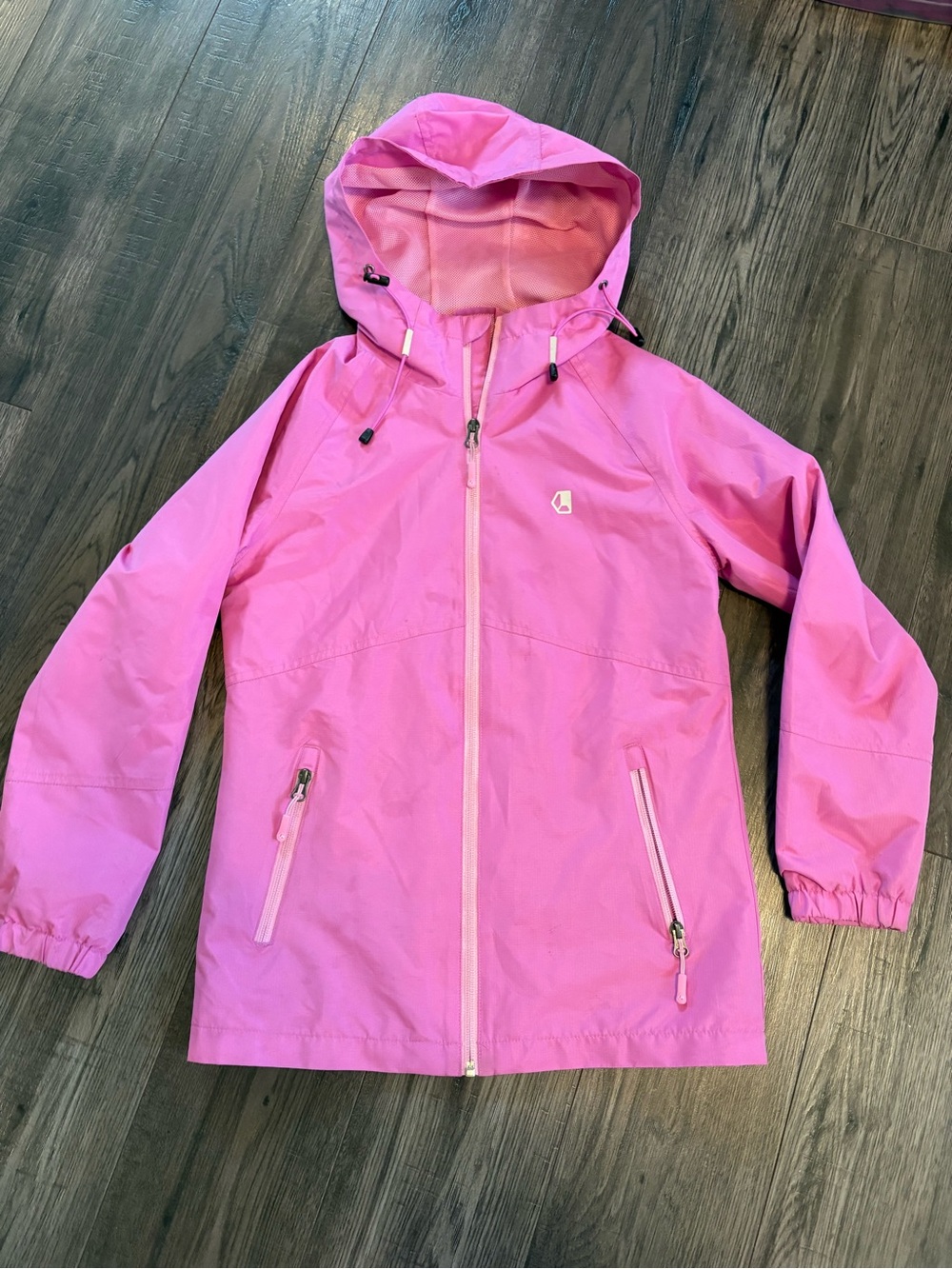 Liquido Kids Hooded Rain Jacket - Bright Pink